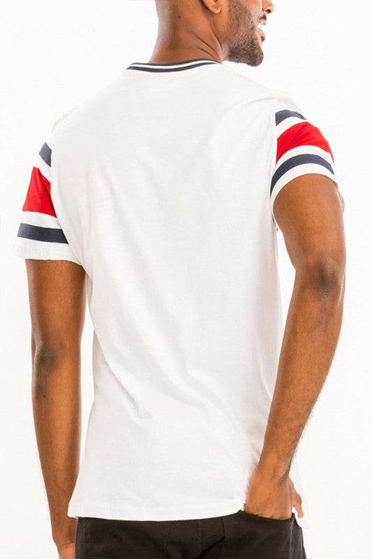 COTTON THREE STRIPE TSHIRT - Shop Style & More | Fresh Looks, Everyday Deals & Free Shipping