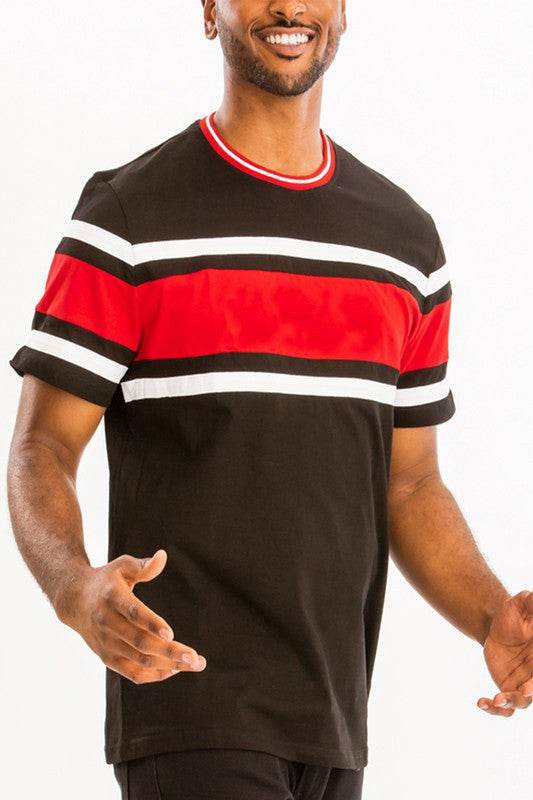 COTTON THREE STRIPE TSHIRT - Shop Style & More | Fresh Looks, Everyday Deals & Free Shipping