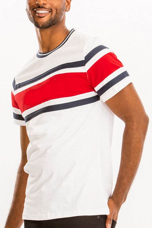 COTTON THREE STRIPE TSHIRT - Shop Style & More | Fresh Looks, Everyday Deals & Free Shipping