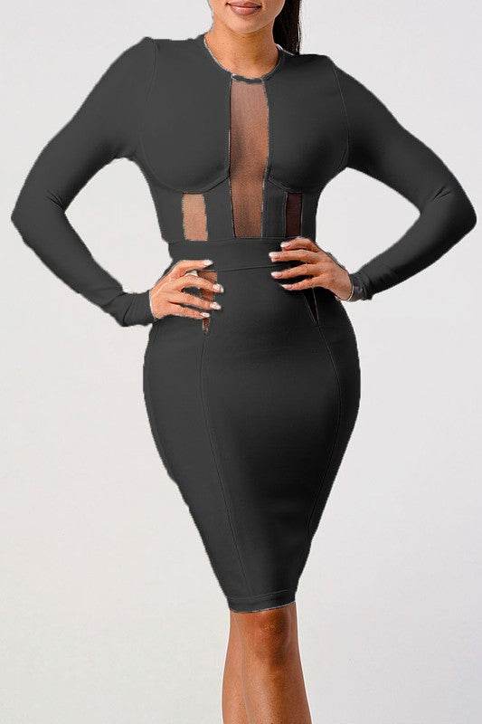 LONGSLEEVE BANDAGE DRESS - Shop Style & More | Fresh Looks, Everyday Deals & Free Shipping