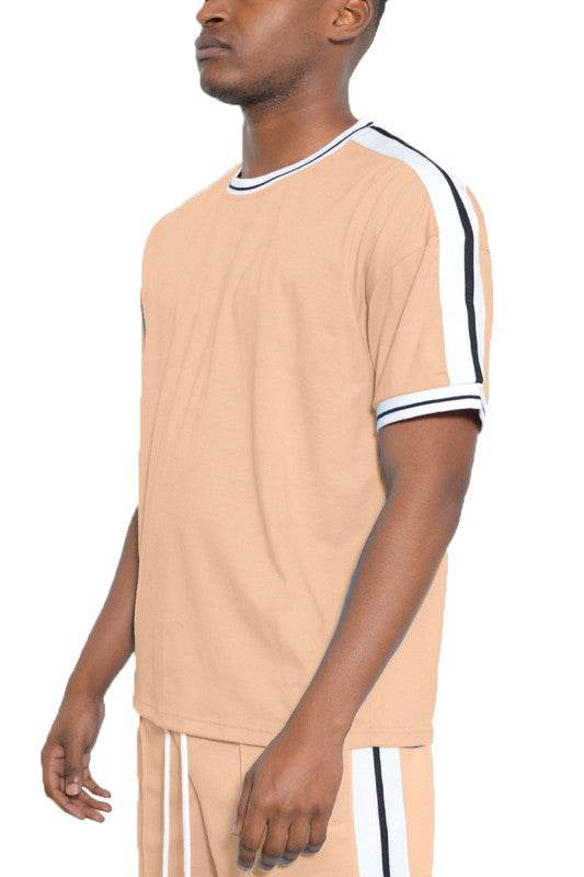 STRIPED TAPE SHORT SLEEVE TSHIRT - Shop Style & More | Fresh Looks, Everyday Deals & Free Shipping