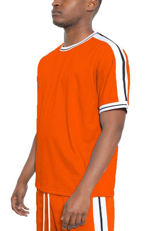 Striped Tape Short Sleeve T-shirt - Shop Style & More | Fresh Looks, Everyday Deals & Free Shipping