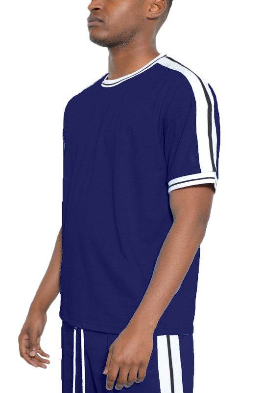 Striped Tape Short Sleeve T-shirt - Shop Style & More | Fresh Looks, Everyday Deals & Free Shipping