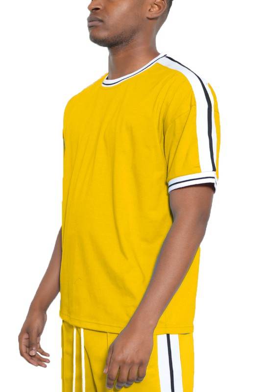 Striped Tape Short Sleeve T-shirt - Shop Style & More | Fresh Looks, Everyday Deals & Free Shipping