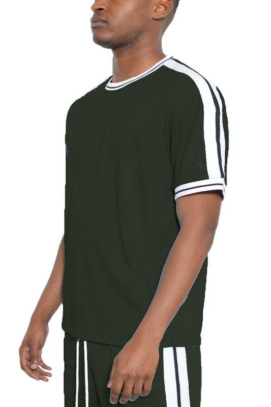 Striped Tape Short Sleeve T-shirt - Shop Style & More | Fresh Looks, Everyday Deals & Free Shipping