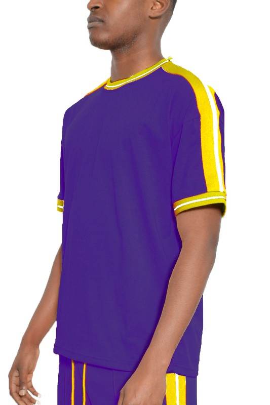 Striped Tape Short Sleeve T-shirt - Shop Style & More | Fresh Looks, Everyday Deals & Free Shipping