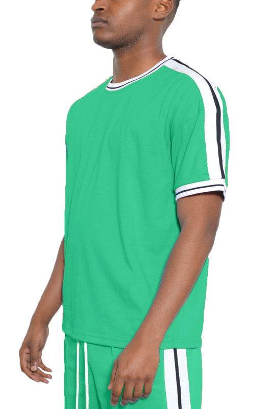 Striped Tape Short Sleeve T-shirt - Shop Style & More | Fresh Looks, Everyday Deals & Free Shipping