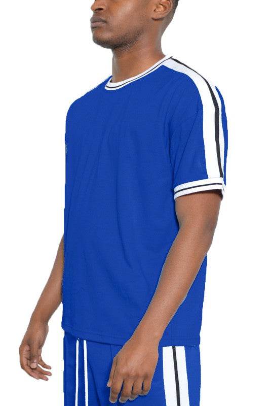 Striped Tape Short Sleeve T-shirt - Shop Style & More | Fresh Looks, Everyday Deals & Free Shipping