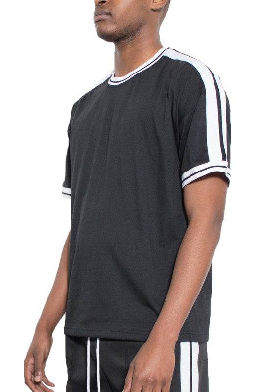 STRIPED TAPE SHORT SLEEVE TSHIRT - Shop Style & More | Fresh Looks, Everyday Deals & Free Shipping