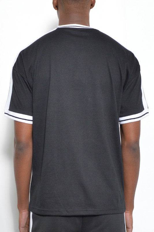 Striped Tape Short Sleeve T-shirt - Shop Style & More | Fresh Looks, Everyday Deals & Free Shipping