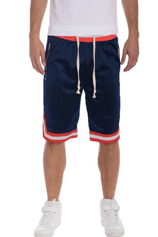 STRIPED BAND SOLID BASKETBALL SHORTS - Shop Style & More | Fresh Looks, Everyday Deals & Free Shipping
