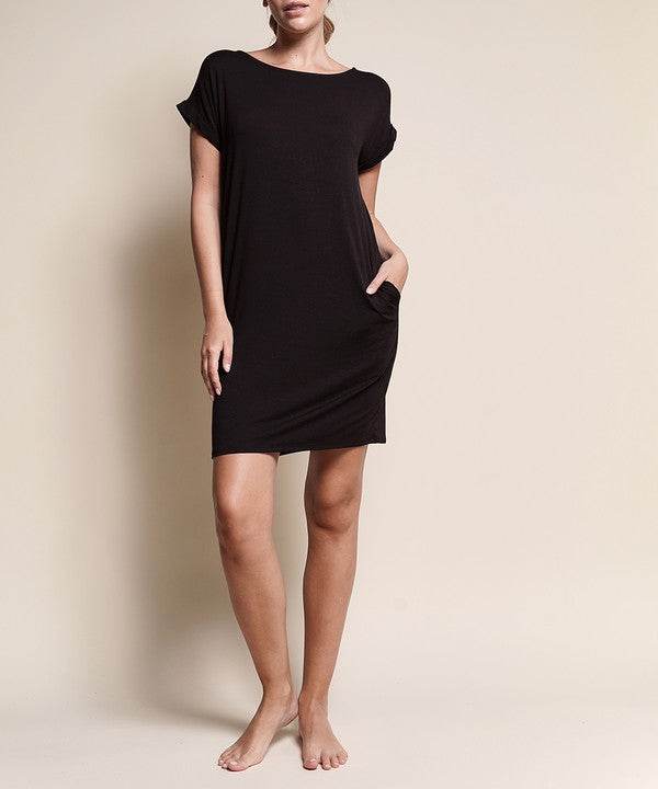 BAMBOO CROP DRESS WITH POCKETS - Shop Style & More | Fresh Looks, Everyday Deals & Free Shipping