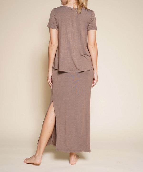 BAMBOO CASUAL LONG SKIRT WITH POCKETS - Shop Style & More | Fresh Looks, Everyday Deals & Free Shipping