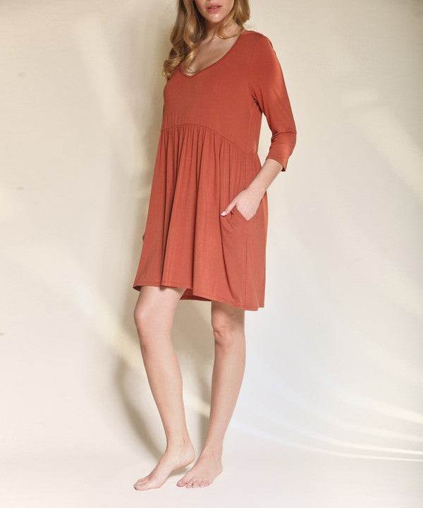 Bamboo loose fit babydoll dress - Shop Style & More | Fresh Looks, Everyday Deals & Free Shipping