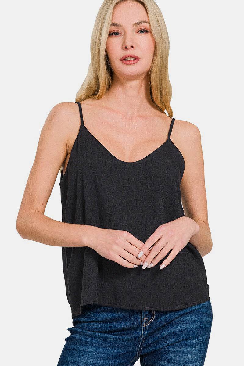 Zenana Two Layered Spaghetti Strap Cami - Shop Style & More | Fresh Looks, Everyday Deals & Free Shipping