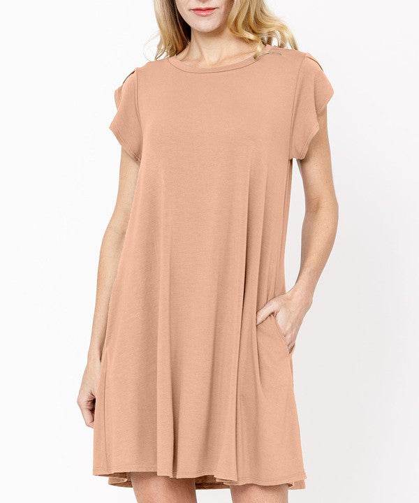 BAMBOO TULIP SLEEVE DRESS - Shop Style & More | Fresh Looks, Everyday Deals & Free Shipping
