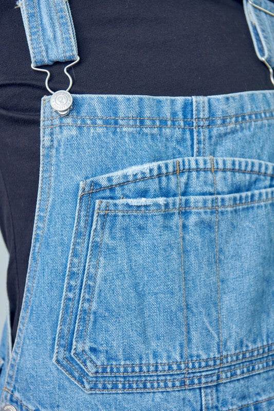 Pocket Patched Ripped Denim Overalls - Shop Style & More | Fresh Looks, Everyday Deals & Free Shipping