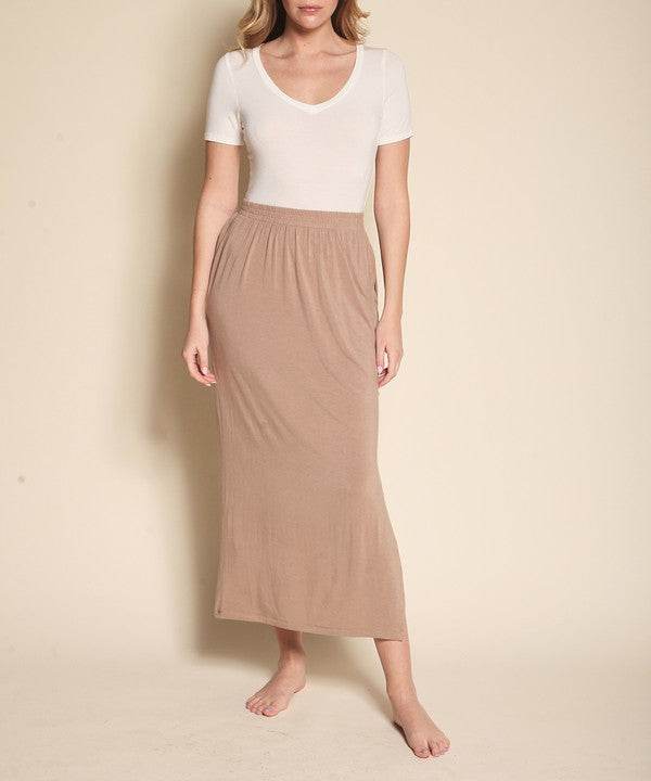 BAMBOO CASUAL LONG SKIRT WITH POCKETS - Shop Style & More | Fresh Looks, Everyday Deals & Free Shipping