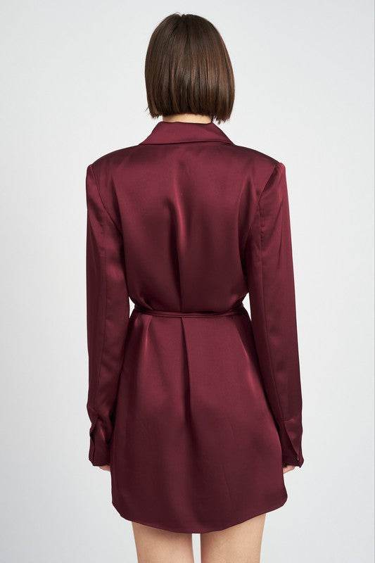 WRAPPED BLAZER MINI DRESS WITH DRAWSTRING - Shop Style & More | Fresh Looks, Everyday Deals & Free Shipping