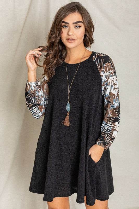 Tropical Sleeve A line Tunic Dress - Shop Style & More | Fresh Looks, Everyday Deals & Free Shipping