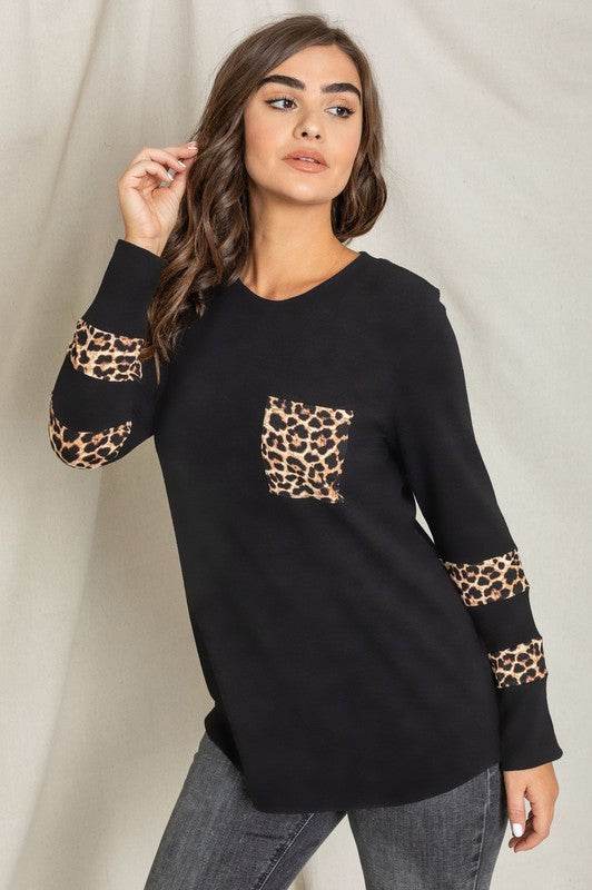 Leopard Chest Pocket Tunic - Shop Style & More | Fresh Looks, Everyday Deals & Free Shipping