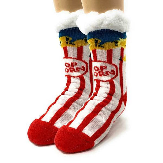 Kids Sherpa Slipper Sock - Box o' Popcorn - Shop Style & More | Fresh Looks, Everyday Deals & Free Shipping