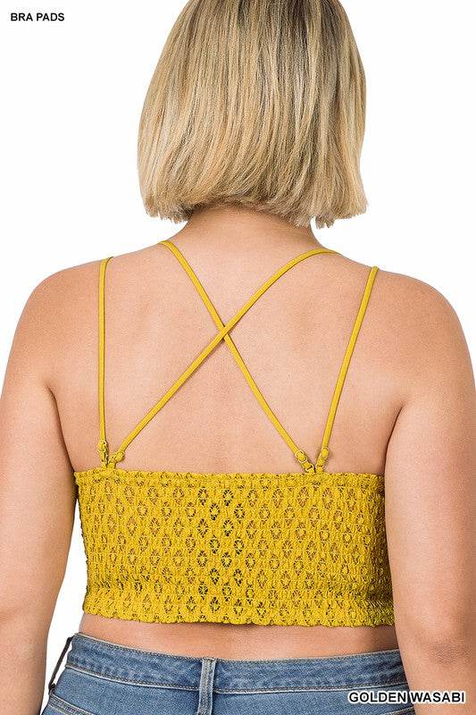 Plus Crochet Lace Bralette with Bra Pads - Shop Style & More | Fresh Looks, Everyday Deals & Free Shipping