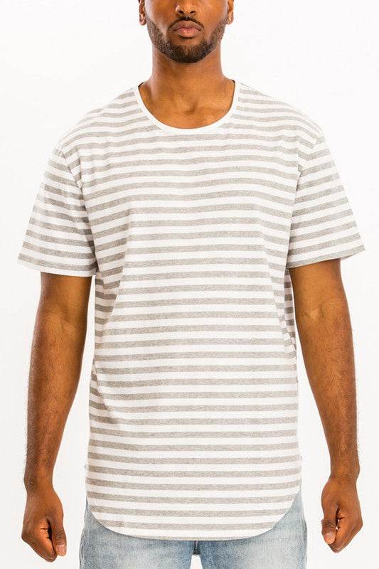 STRIPED ELONGATED TSHIRT - Shop Style & More | Fresh Looks, Everyday Deals & Free Shipping