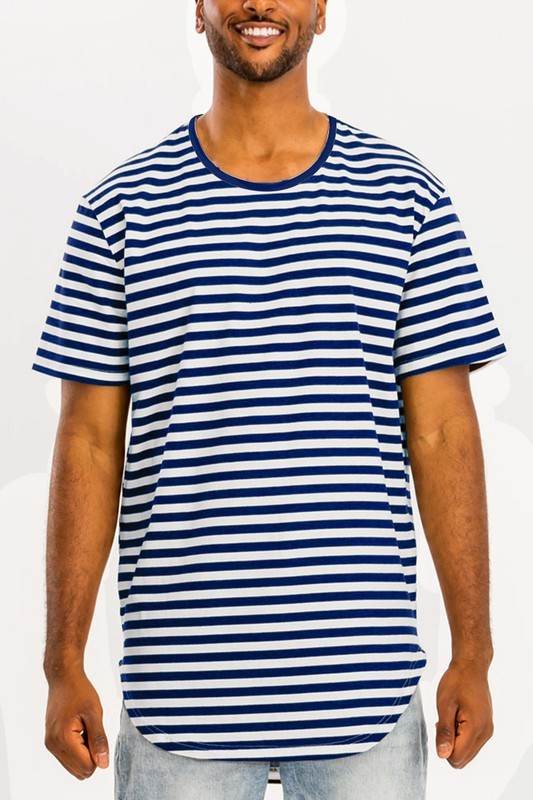 STRIPED ELONGATED TSHIRT - Shop Style & More | Fresh Looks, Everyday Deals & Free Shipping