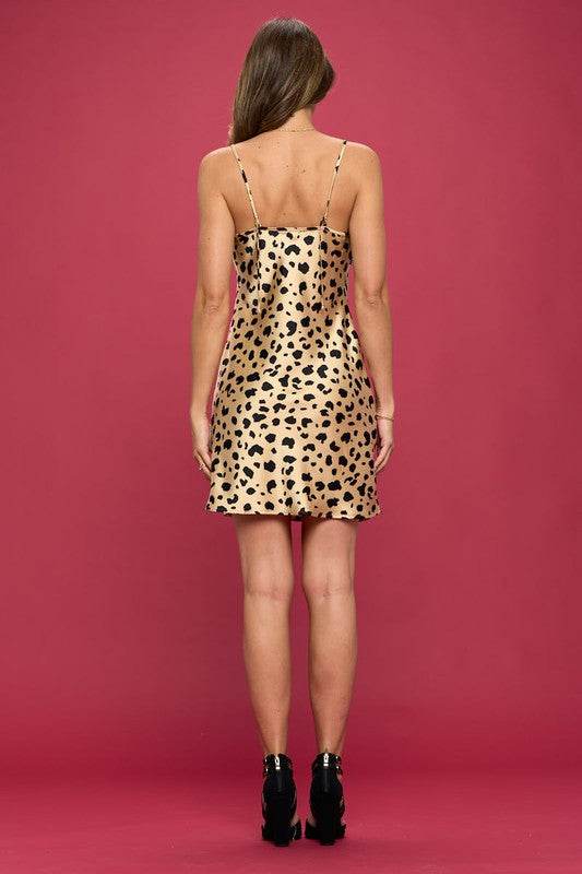 Made in USA Leopard Print Satin Slip Dress - Shop Style & More | Fresh Looks, Everyday Deals & Free Shipping