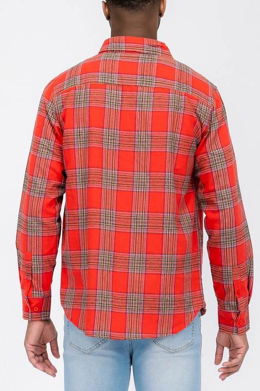 LONG SLEEVE FLANNEL FULL PLAID CHECKERED SHIRT - Shop Style & More | Fresh Looks, Everyday Deals & Free Shipping