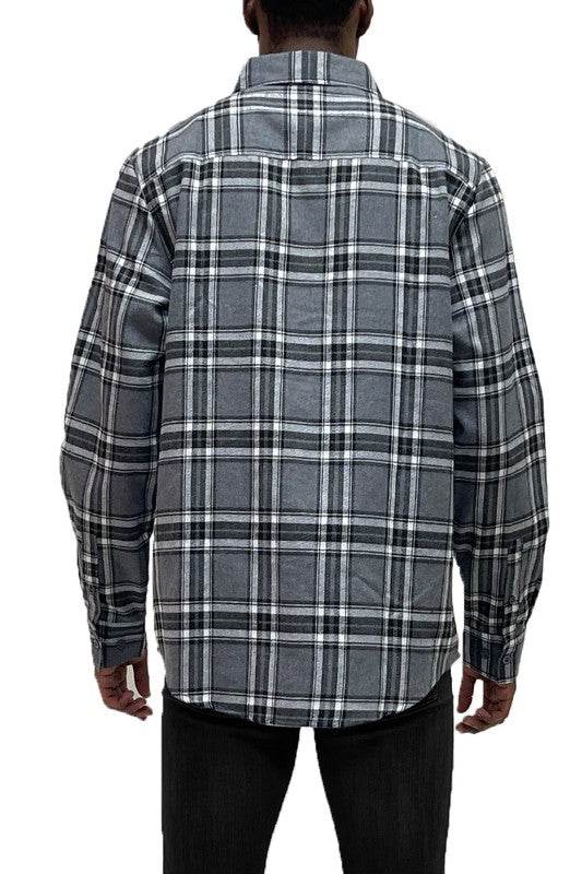 LONG SLEEVE FLANNEL FULL PLAID CHECKERED SHIRT - Shop Style & More | Fresh Looks, Everyday Deals & Free Shipping