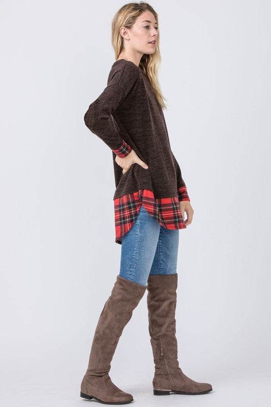 Plaid Layered Tunic - Shop Style & More | Fresh Looks, Everyday Deals & Free Shipping