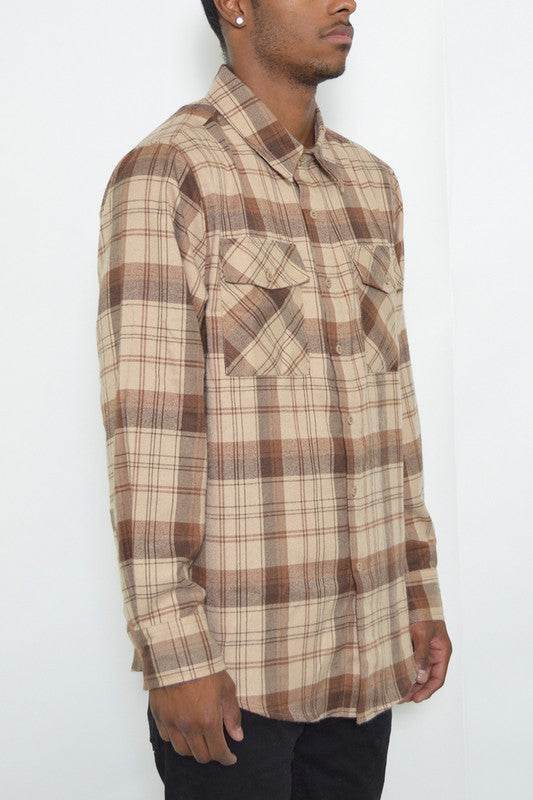 Regular Fit Checker Plaid Flannel Long Sleeve - Shop Style & More | Fresh Looks, Everyday Deals & Free Shipping