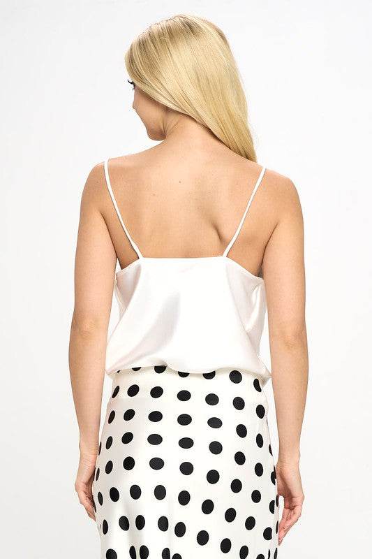 Made in USA Silky Satin Print Tank Top - Shop Style & More | Fresh Looks, Everyday Deals & Free Shipping