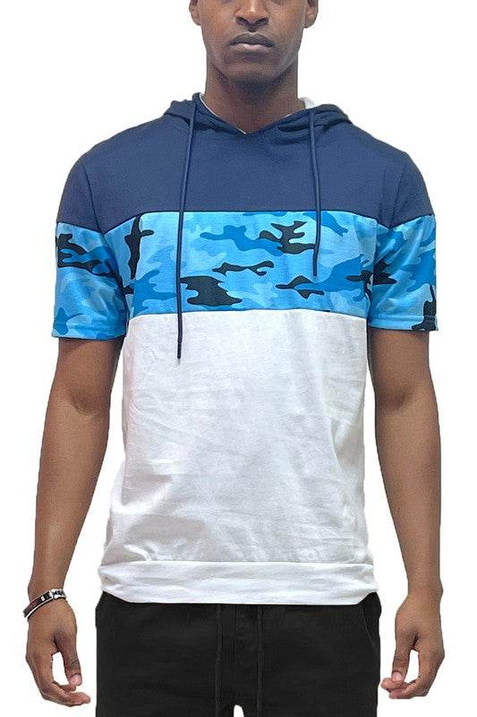 Camo and Solid Design Block Hooded Shirt - Shop Style & More | Fresh Looks, Everyday Deals & Free Shipping