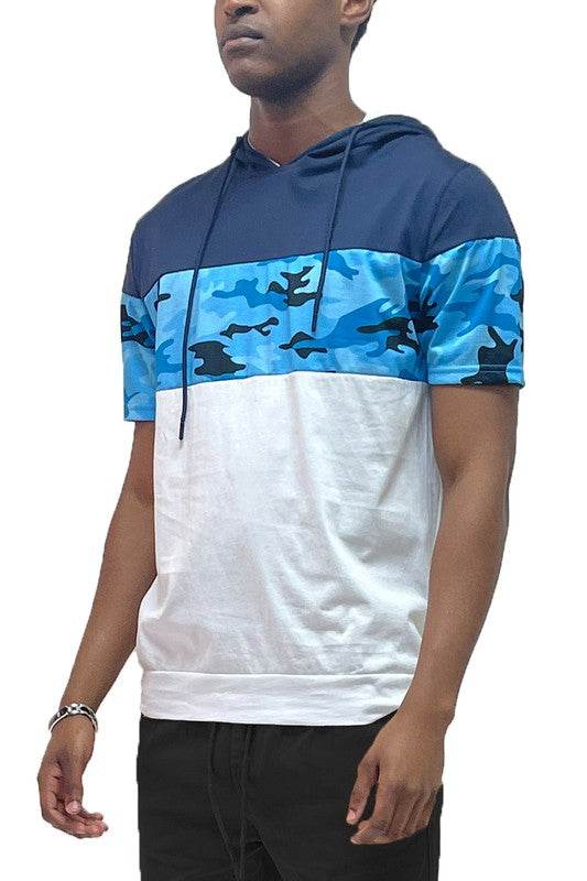 Camo and Solid Design Block Hooded Shirt - Shop Style & More | Fresh Looks, Everyday Deals & Free Shipping