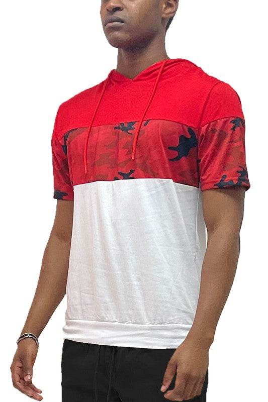 Camo and Solid Design Block Hooded Shirt - Shop Style & More | Fresh Looks, Everyday Deals & Free Shipping