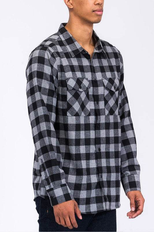 Regular Fit Checker Plaid Flannel Long Sleeve - Shop Style & More | Fresh Looks, Everyday Deals & Free Shipping