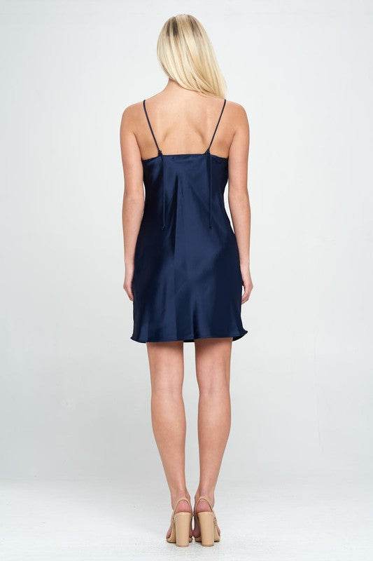 Solid Heavy Bias Cut Satin Slip Dress - Shop Style & More | Fresh Looks, Everyday Deals & Free Shipping