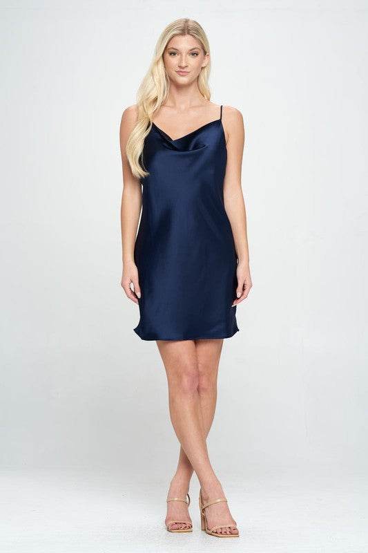 Solid Heavy Bias Cut Satin Slip Dress - Shop Style & More | Fresh Looks, Everyday Deals & Free Shipping