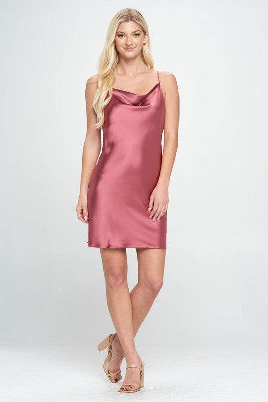 Solid Heavy Bias Cut Satin Slip Dress - Shop Style & More | Fresh Looks, Everyday Deals & Free Shipping