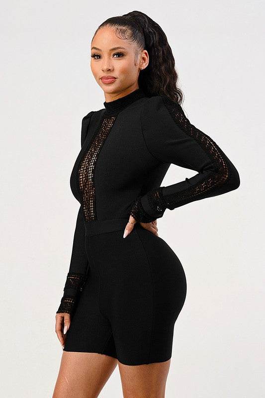 MORE THAN ENOUGH LACE BANDAGE ROMPER - Shop Style & More | Fresh Looks, Everyday Deals & Free Shipping