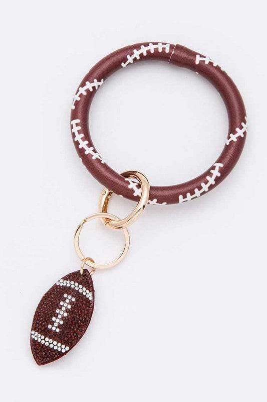 Rhinestone Football Bracelet Key Chain - Shop Style & More | Fresh Looks, Everyday Deals & Free Shipping