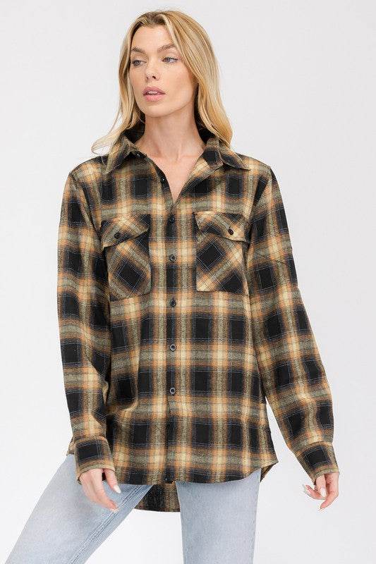 FULL PLAID CHECKERED FLANNEL LONG SLEEVE - Shop Style & More | Fresh Looks, Everyday Deals & Free Shipping