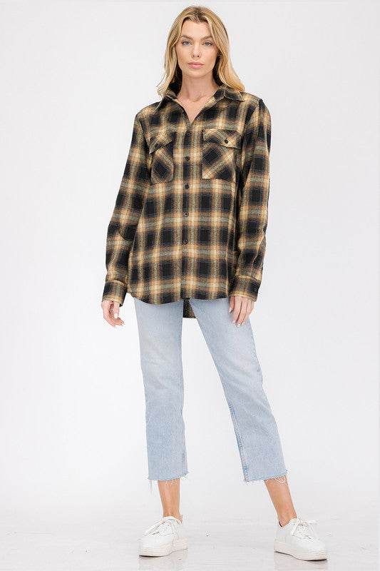 FULL PLAID CHECKERED FLANNEL LONG SLEEVE - Shop Style & More | Fresh Looks, Everyday Deals & Free Shipping