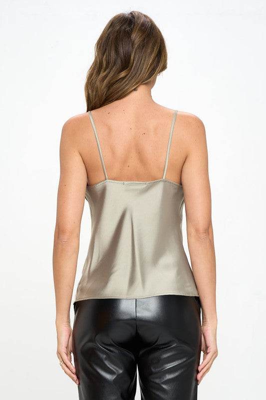 Made in USA Silky Satin Print Tank Top - Shop Style & More | Fresh Looks, Everyday Deals & Free Shipping
