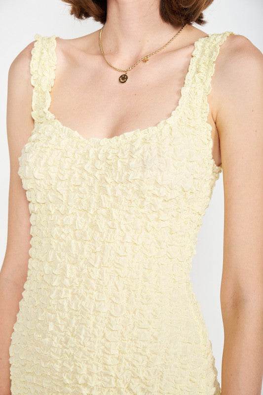 SMOCKED OPEN BACK MINI DRESS - Shop Style & More | Fresh Looks, Everyday Deals & Free Shipping