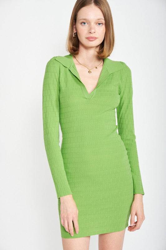 BODYCON COLLARED MIN DRESS - Shop Style & More | Fresh Looks, Everyday Deals & Free Shipping