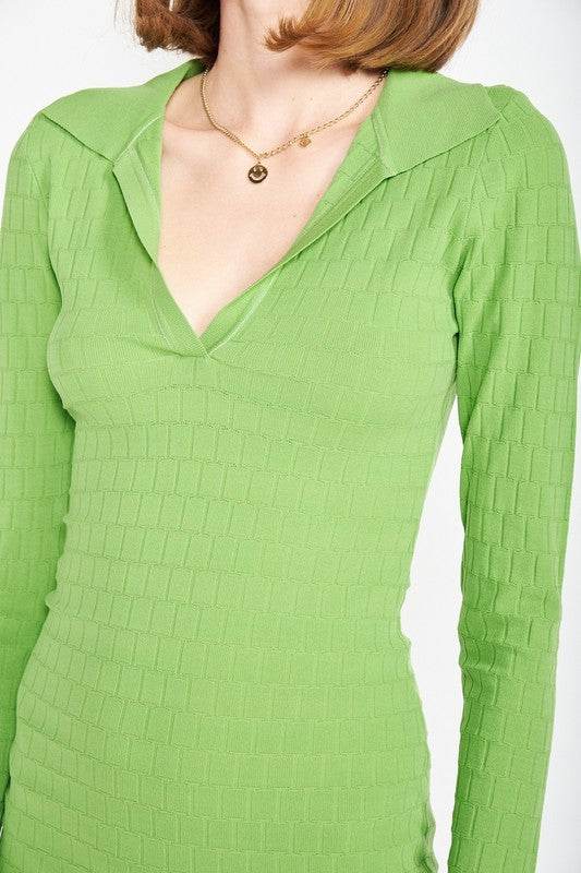 BODYCON COLLARED MIN DRESS - Shop Style & More | Fresh Looks, Everyday Deals & Free Shipping